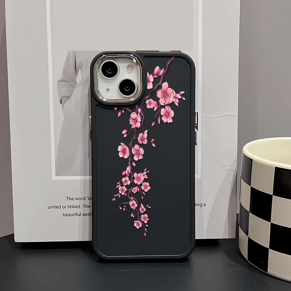 Розовые Цветы Чехол для Телефона Подходит для IPhone 16 15 Plus 14 13 12 11 Pro Max XS XR 7 8 Чехол Cover Funda Для IPhone 16 15 14 Plus