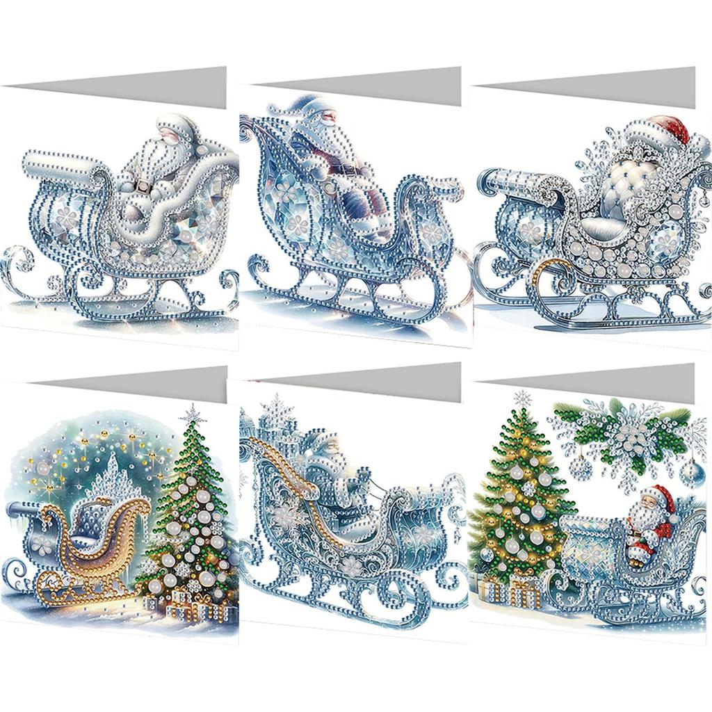 4-12 шт. 5D Стразы Искусство Поздравительная Открытка на День Рождения Ручная работа Алмазная Живопись Рождественская Фестивальная Открытка Открытка Благодарности Для Семьи А