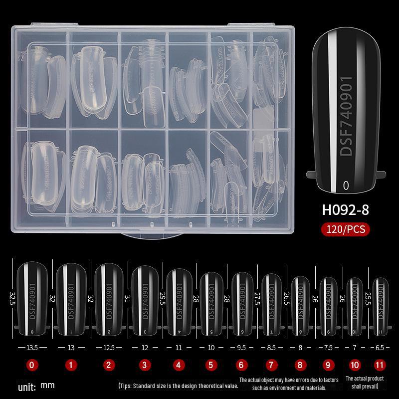 Набор для наращивания ногтей многоразового использования из 120 предметов: Клей, формы и хрустальные гвозди