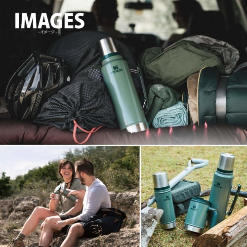 STANLEY Classic Термос, 0.47л, Зеленый, Изолированная бутылка для воды из нержавеющей стали, Можно мыть в посудомоечной машине, Подарок (Официальный японский продукт) [Прекращено]