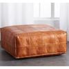 Leather Pouffe Genuine Footstool Moroccan Ottoman Brown Handmade New Pouf Boho