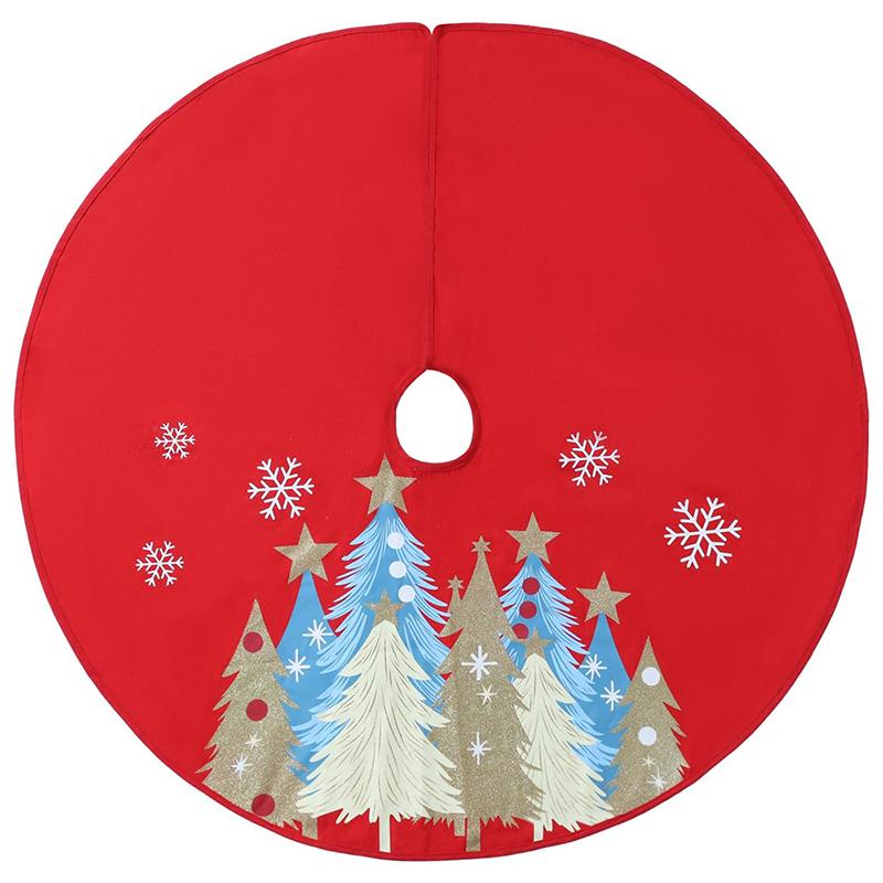 1Pcs Cartoon Christmas Tree Skirt Crafts Tree Surround Base Set Merry Christmas Decoration for Home Xmas Ornaments Navidad 2025