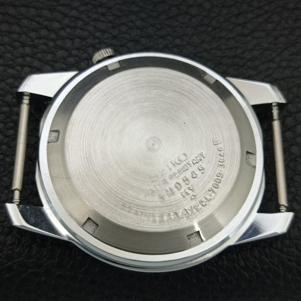 ЯПОНСКИЕ ВИНТАЖНЫЕ ОТРЕМОНТИРОВАННЫЕ АВТОМАТИЧЕСКИЕ МУЖСКИЕ ЧАСЫ SEIKO 5 С ЧЕРНЫМ ЦИФЕРБЛАТОМ a445777-1