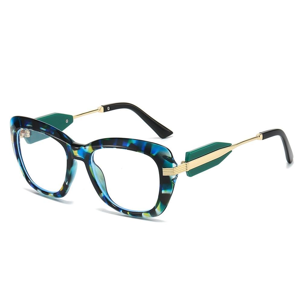 New fashionable retro color matching polygonal sunglasses ins personalized avant-garde casual versatile outdoor sunglasses