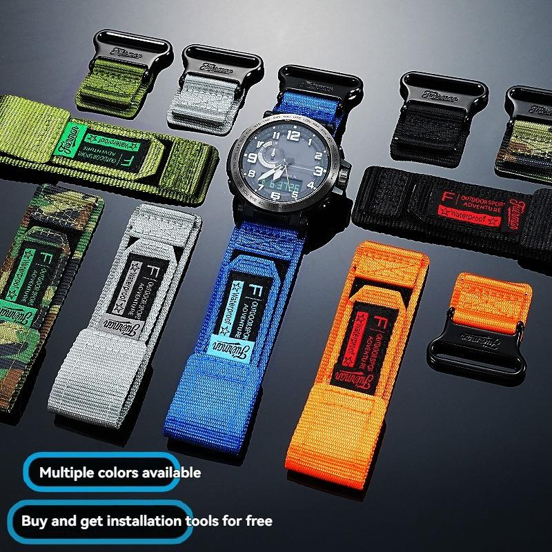 23 мм 24 мм Нейлоновый ремешок для часов Casio PROTREK PRG-650 PRG-600 PRW-6600 PRW-61Y/50Y/51/70Y | Дышащий холщовый аксессуар для часов