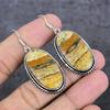 Natural Picture Jasper Gemstone 925 Sterling Silver Jewelry Earring 2.21" M4y14