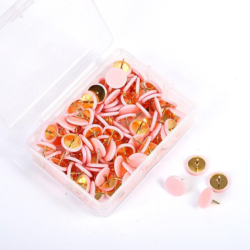 100 шт., красочные канцелярские кнопки для домашнего офиса, канцелярская кнопка, пробковая доска, канцелярская кнопка, фото настенная карта, маркеры