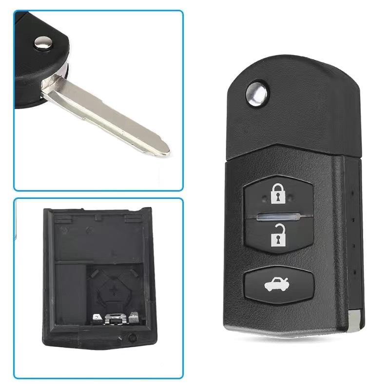 2 3 кнопки дистанционного ключа брелок чехол складной флип с необработанным лезвием для Mazda 3 5 6