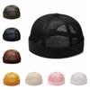 Unisex Mesh Skullcap Sailor Hat Breathable Hip Hop Rolled Cuff Brimless Beanie Cap Casual Outdoor