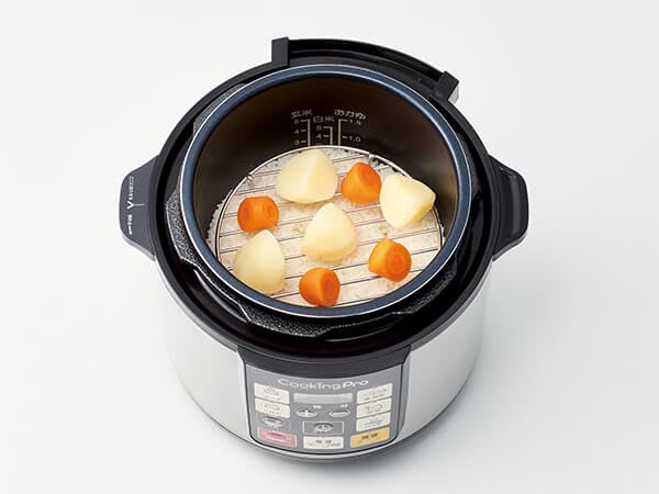 Магазин Japan Cooking Pro Серия Специальная паровая решетка 162 x 42 мм с ручкой Серебристая Паровая решетка Cooking Pro [Официальная] 2-уровневая (3,2 л) CKP-MDAM
