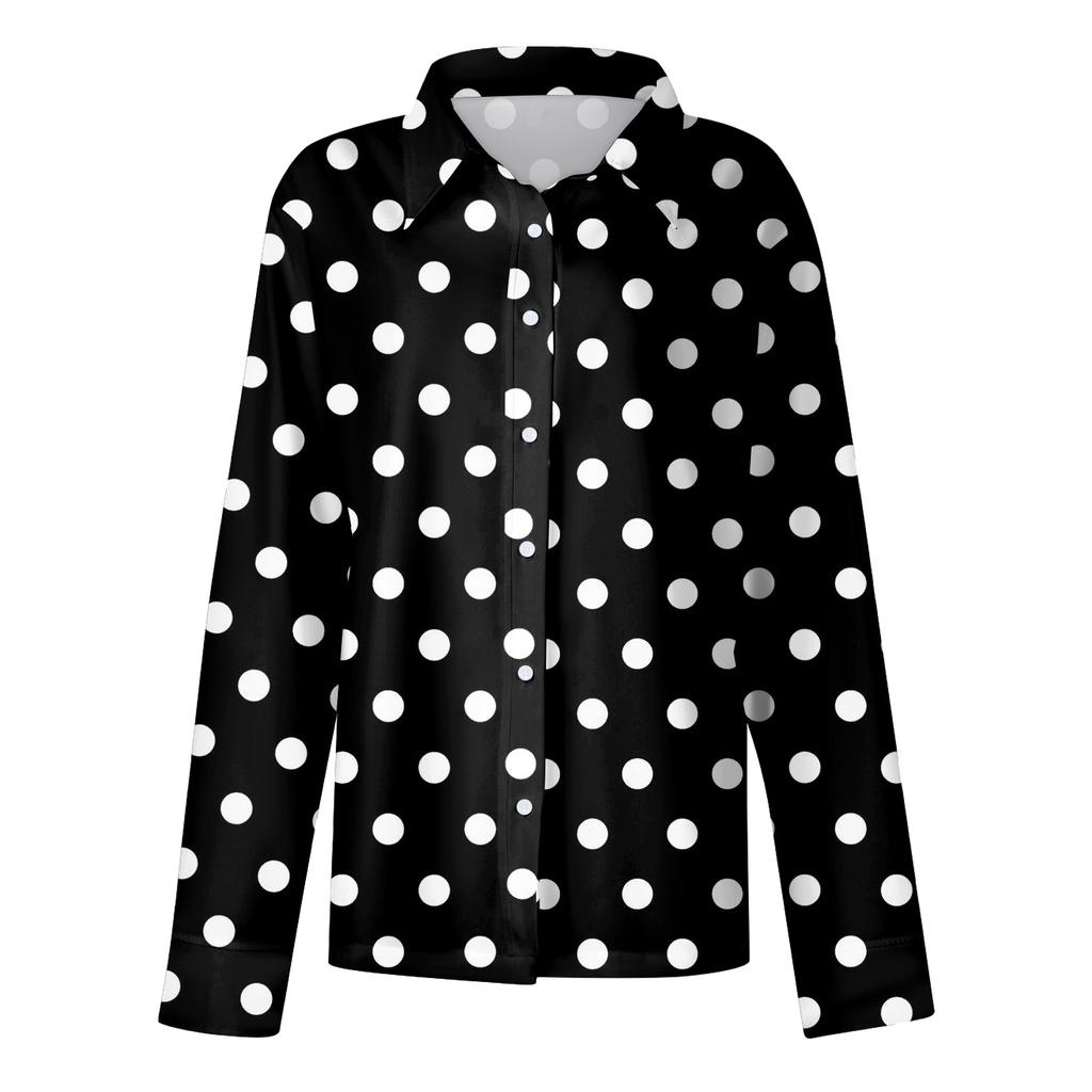 Women's Shirt Blouse Print Button Long Sleeve Casual Basic Shirt Collar Regular Top
