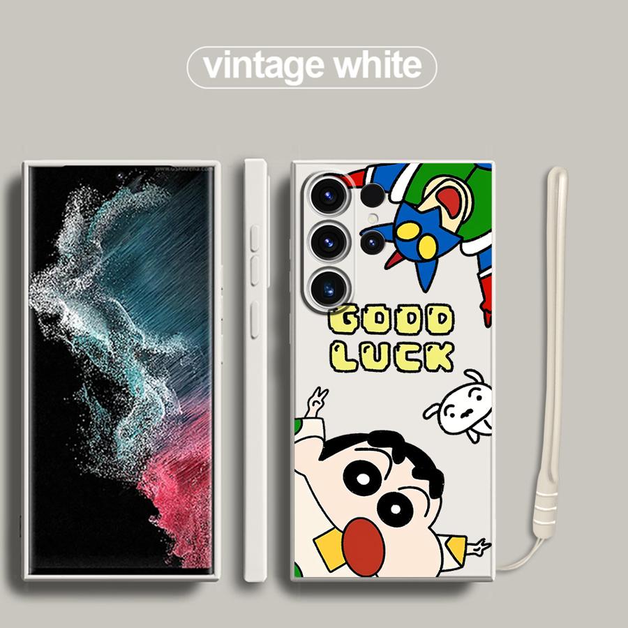Cartoon Fashion Shin-chan Phone Cover Case for Samsung Galaxy S25 S21 Plus Note 20 10 Ultra S23 S25Edge S22 S20 FE S24 Ultra