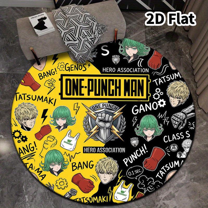Onepunch Man Round Area Rug Carpet Rug For Living Room Bedroom Sofa Playroom Decor Nonslip Floor Mat
