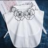 Embroidery Fake Collar Shirt Women White Chiffon False Collars Woman Detachable  Collar For Sweater Removable Half Shirt Tie