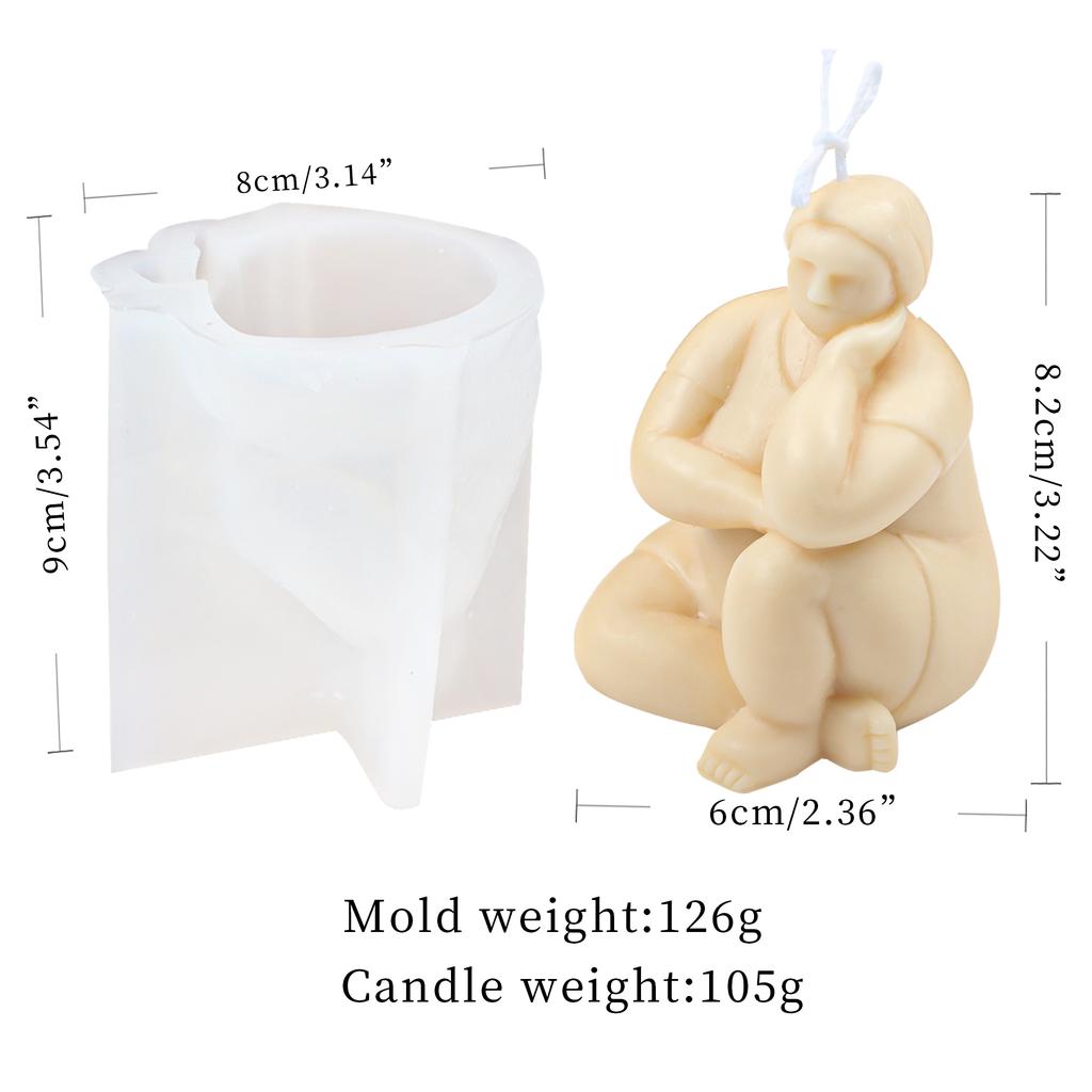 3D Форма женского тела Форма для свечей Поза йоги для мыла ручной работы Эпоксидная смола полимерная глина DIY Ароматизированный гипс Эпоксидная смола