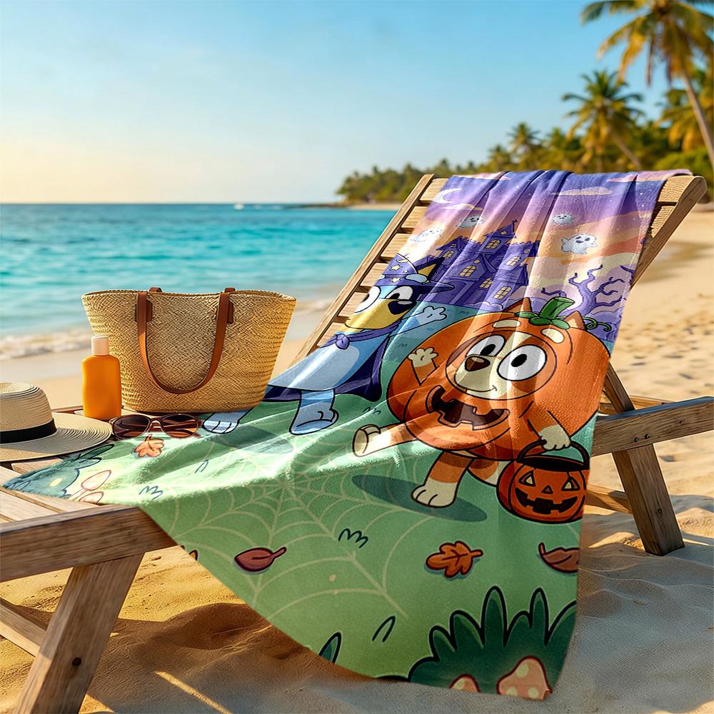 Bluey Beach Towel High Absorbency & Quick-Dry Comfortable Lightweight