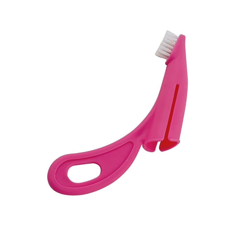 Soft Bristle Dog Cats Finger Toothbrush Nylon Bristle Ergonomic Finger Brush for Puppies