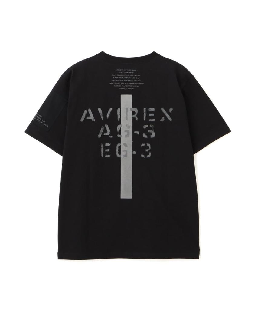 AVIREX REMODEL DESIGN CREW NECK T-SHIRT(WEB&DEPOT Exclusive) M black 783-3934025