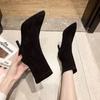 Women's Ankle Boots Elegant With Medium Heels Short Shoes For Woman Elastic Footwear Suede Sock Booties Stylish Y2k Pu Hot