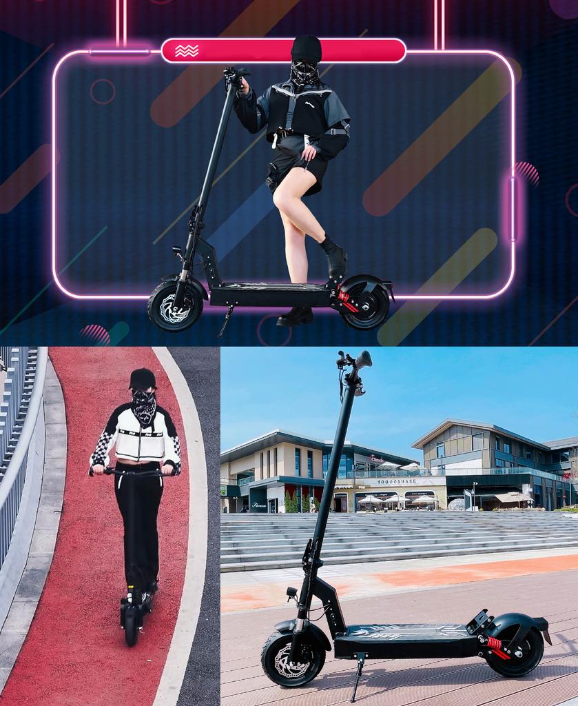 DriveTron DT08 Adult Electric Scooter, 25 mph, 37 Mile Range, 48V 13Ah 500W, Front Disc Brake + EABS, IPX5
