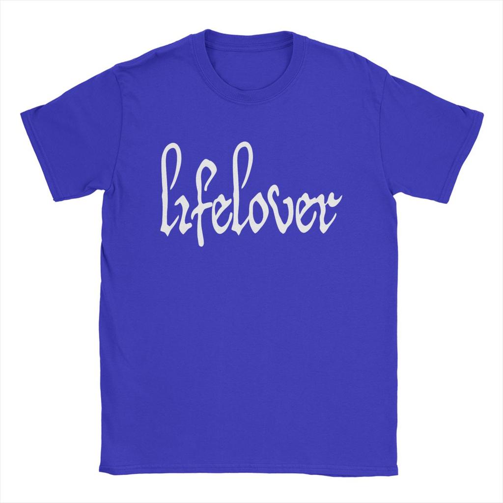 Футболка мужская Lifelover белая с сплошным логотипом и забавным принтом из чистого хлопка с коротким рукавом и круглым вырезом 6XL