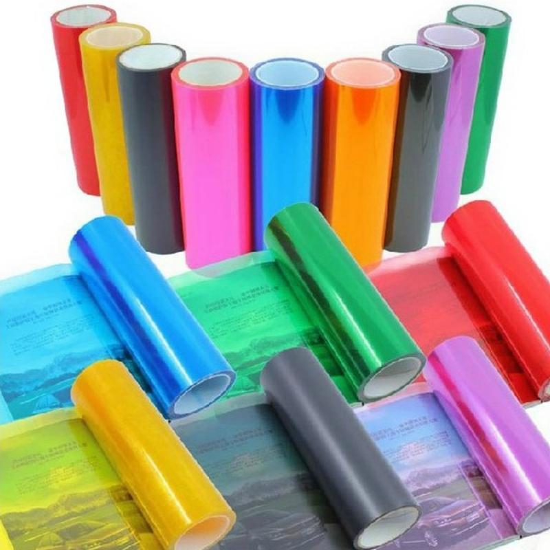 Headlights Protective Film Vinyl Film Sticker Auto Headlight Taillight Film Tint Vinyl Sheet Sticker Universal Multicolor