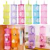 3 Shelf Hanging Storage Net Organizer Bag Bedroom Wall Door Closet Organizers Random Color