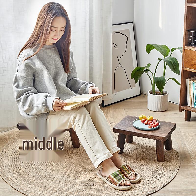 Youshu Solid Paulownia Wood Square Stool