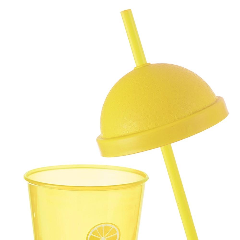 Plastic Tumbler with Lid and Straw 450ml