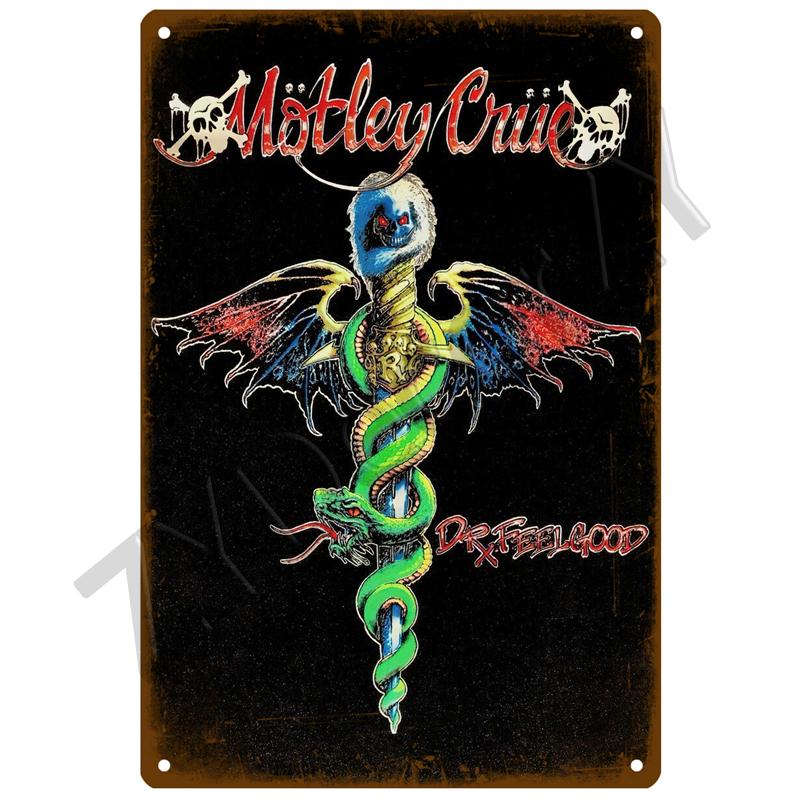 Rock and Roll Metal Sign Band Tin Sign Decorative Plates Vintage Poster Stickers Man Cave Music Home Bar Wall Decor Plaque Art