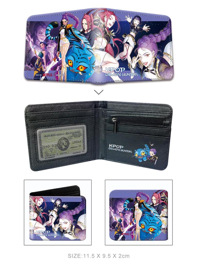 K-POP Demon Hunter Девичья группа 3D Тисненый Аниме Кошелек для Студентов и Поклонников
