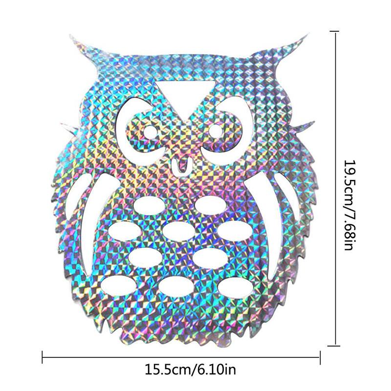 10 шт. Подвесной садовый лазерный сова-пугало, отражающий, реалистичный, отпугиватель птиц, защита урожая, фруктов, растений для фермы