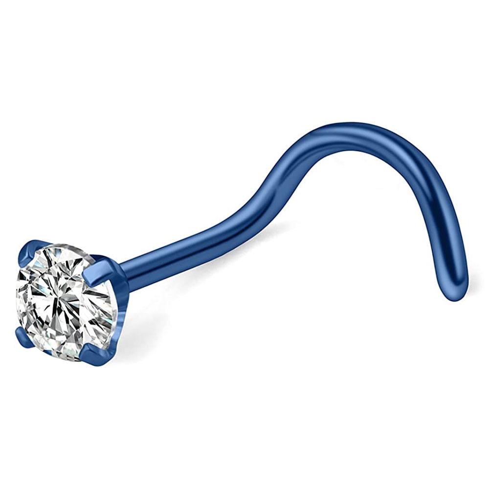 European & American Fashion Stainless Steel Zircon Nose & Lip Piercing Jewelry