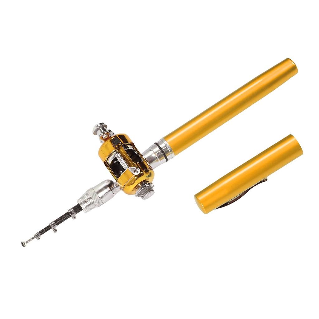 Miniature Pen Fishing Rod Portable Size Fishing Pole with Reel Wheel for Outdoor
