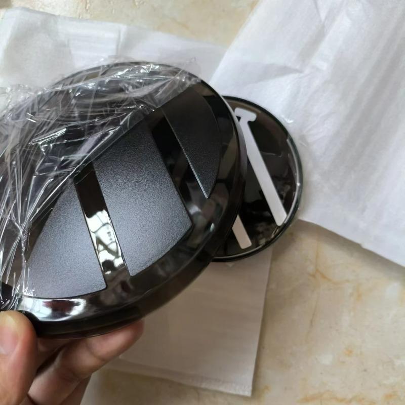 KNV1 2026 Hot Emblems For VOLKSWAGEN VW 2pcs Car Front Grill/Rear Emblem Lid Covers Logo Emblem Sticker For Tiguan 2010-2022 Car Embl