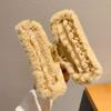 Large Plush Claw Clip for Women - Autumn/Winter 2023 Furry Hair Accessory, Square Shark Design, High-End Headwear
