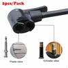 2 шт. универсальный накачиватель велосипедных шин для Presta и клапанов черного цвета
