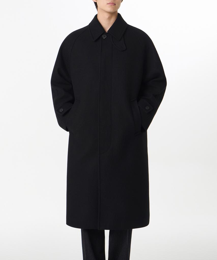Musinsa Standard Fortex Felt Oversized Balmacaan Coat [Black]