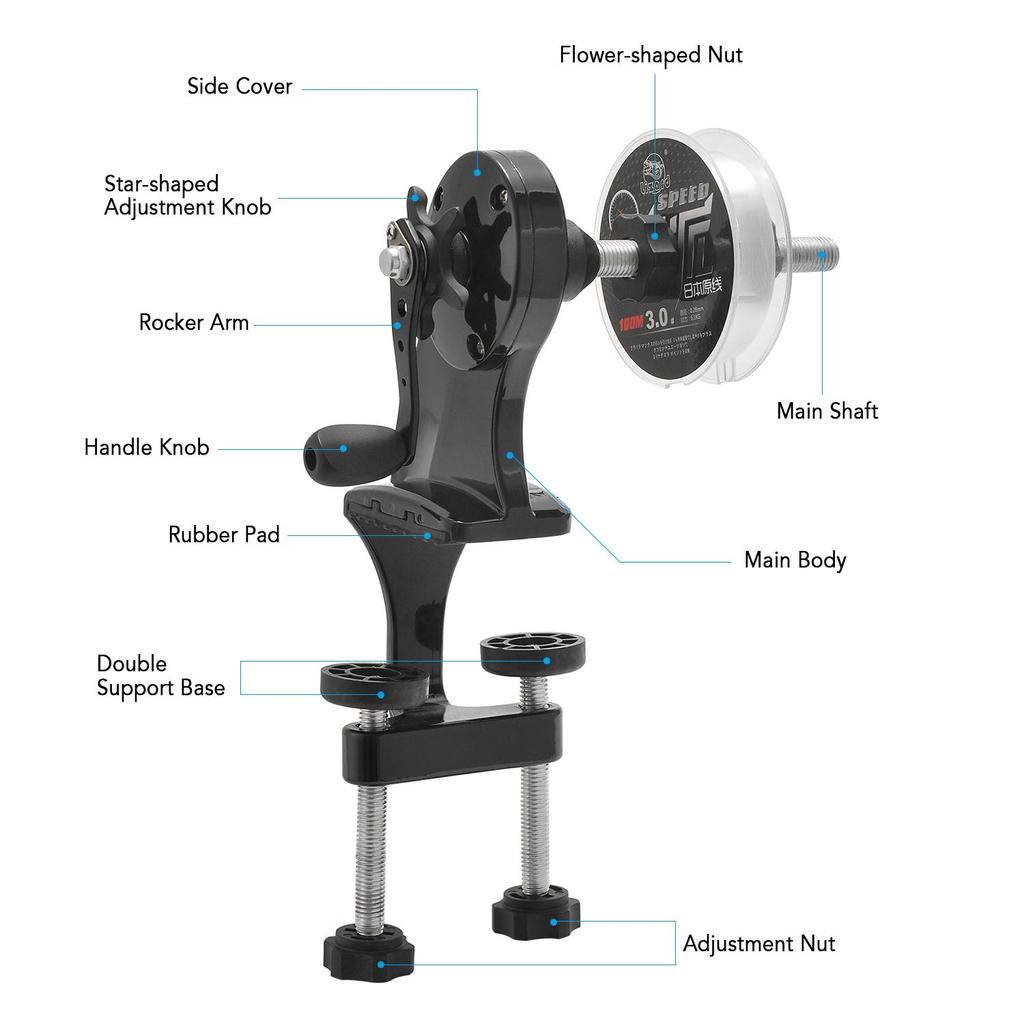 Намотчик лески для спиннинговой катушки для приманки, портативная машина для намотки лески