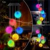 Garden Solar Colored Lights Environmentally Friendly LED Crystal Wind Chime Decoration Holiday Waterproof & Color Changing Decor