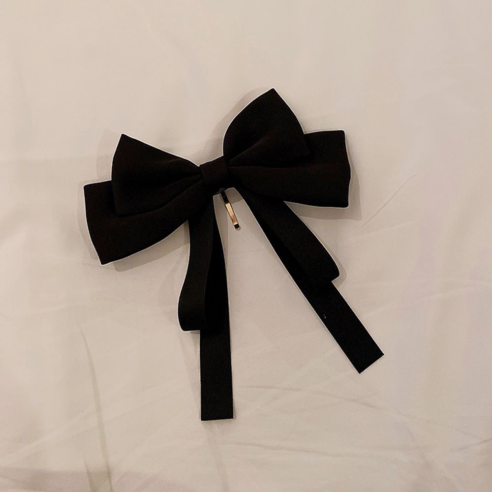 Cute Elegant For Girls Big Tassel Satin Women Hair Clips Ponytail Holder Buckle Korean Barrettes Hairpins