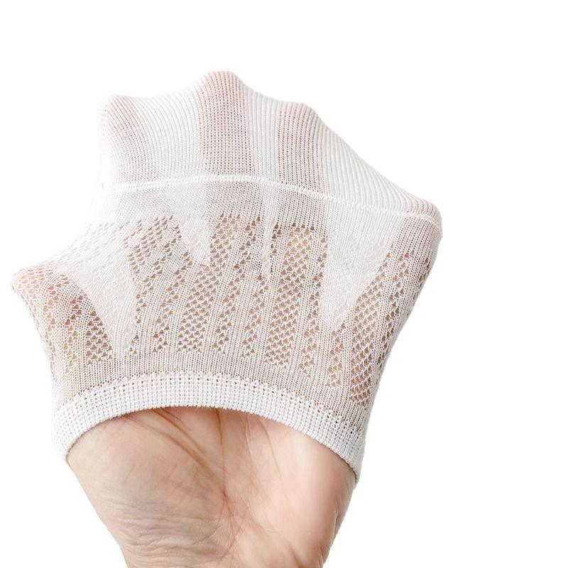 5 пар женских носков, весна и лето, тонкие носки-лодочки, нескользящие, с невидимыми носками, впитывающие, дышащие, с неглубокой горловиной