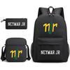 Neymar schoolbag star Neymar has the same peripheral printed backpack, male and female students campus three-piece schoolbag.
