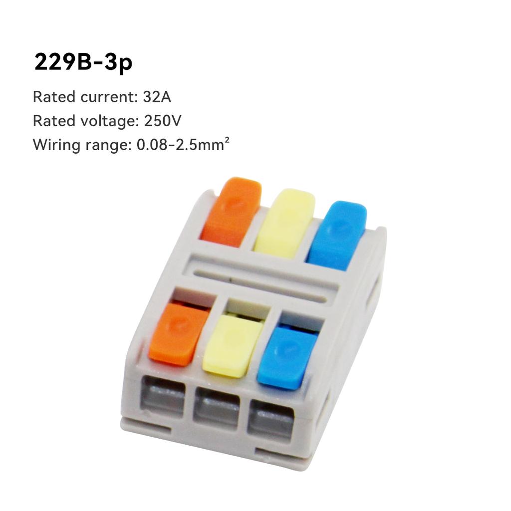 10 шт. быстрые электрические соединители проводов универсальные компактные клеммные колодки для сращивания вставные домашние кабельные соединители