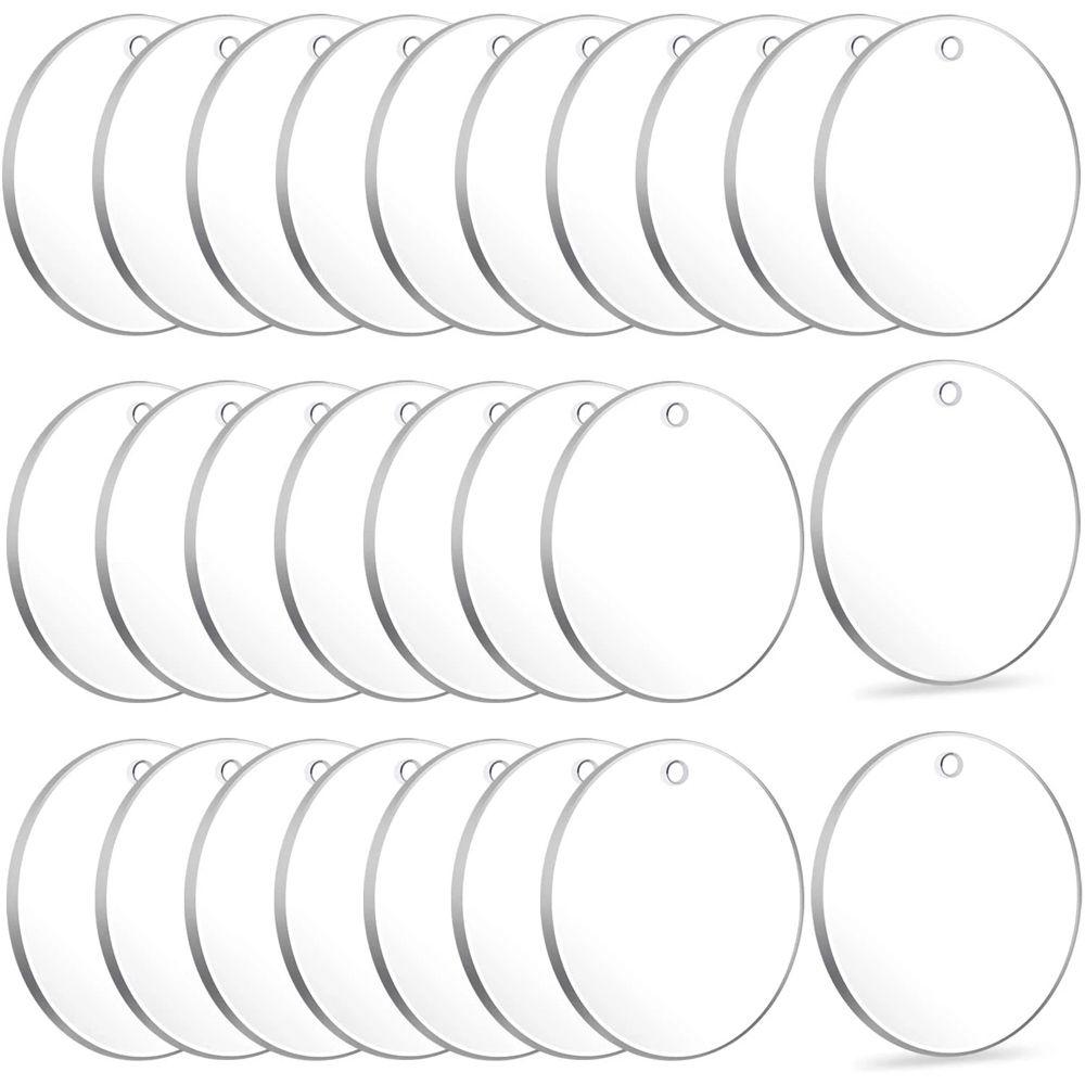 2 Inch Acrylic Blank Keychain Acrylic Clear Circle Discs Circles Keychain Blanks Discs Keyrings