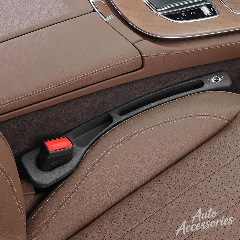 AAAPN1 Car Logo Seat Gap Plug Strip Side Seam Filler Leak Proof Accessory For BMW MINI Cooper One S Countryman Clubman JCW R50 R55 R56