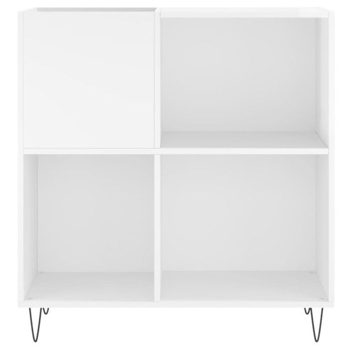 VidaXL Record Cabinet High Gloss White 84.5x38x89cm Engineered Wood 831774