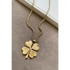 Clover Pendant Twisted Long Necklace 65 Cm