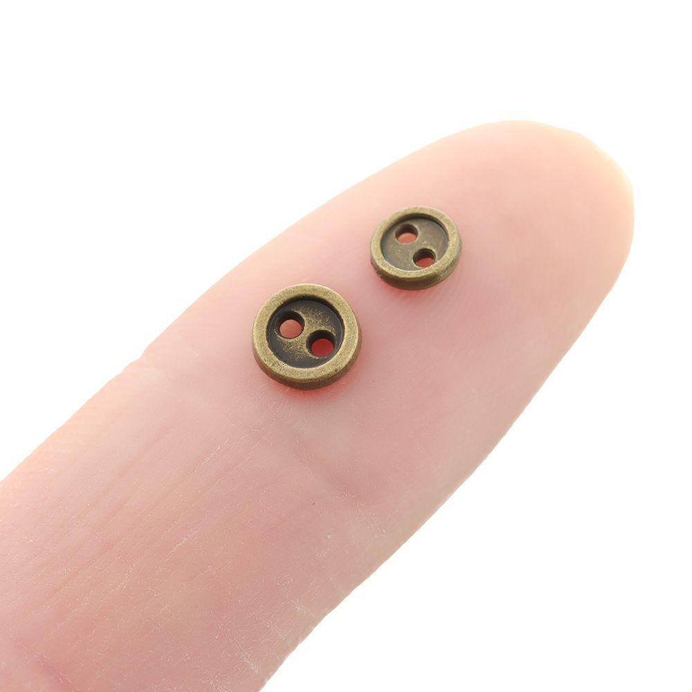 Accessories Two Holes Clothing Sewing Craft Dolls Strap Buckles DIY Doll Clothes Mini Metal Buttons