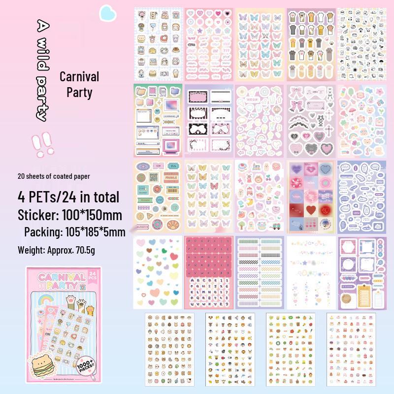 Книга наклеек-вырезок с детскими мультяшными рисунками Mind Space - Настраиваемые наклейки для журнала